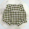 Olive Gingham :: Shorties / Shirt
